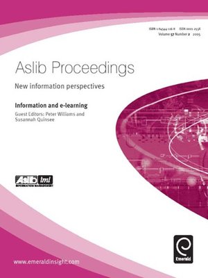 cover image of Aslib Proceedings: New Information Perspectives, Volume 57, Issue 2